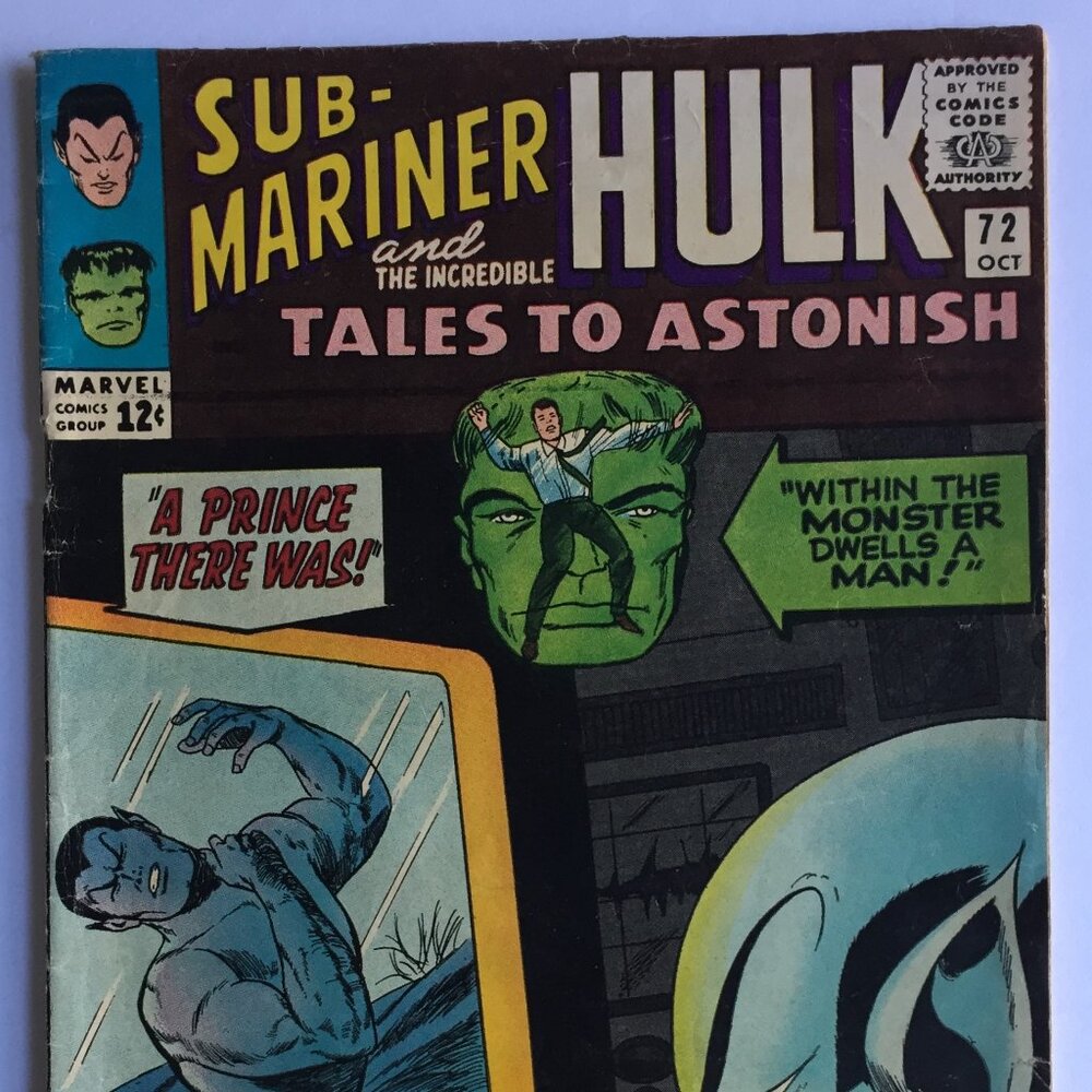 Tales To Astonish #72 (Oct 1965, Marvel) Sub-Mariner and The Hulk
